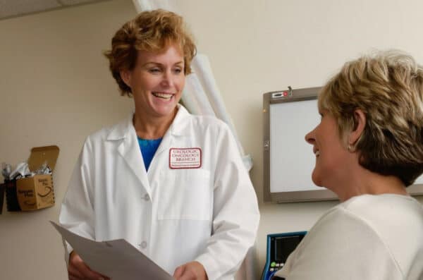 A woman doing a regular medical checkup